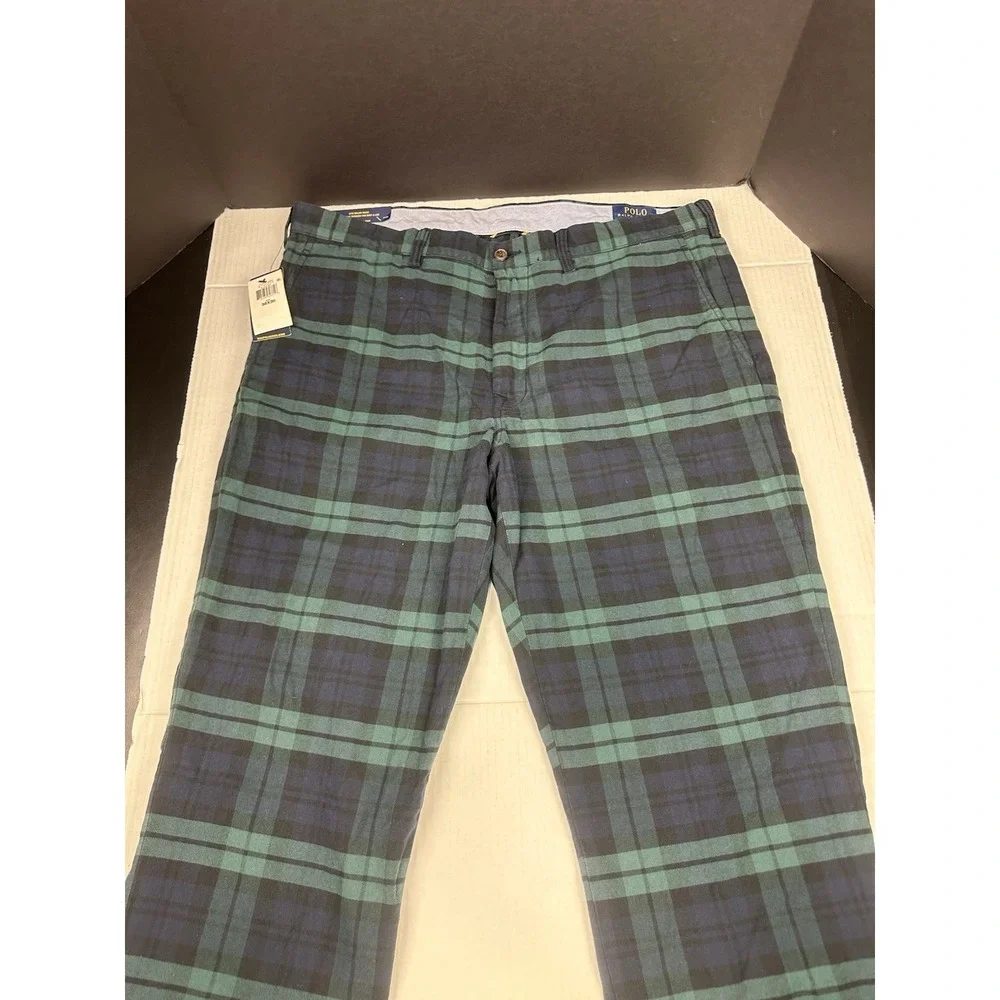 NWT Polo Ralph Lauren Blackwatch Tartan Plaid 7 OZ Twill Chino Pants Men's 38x30